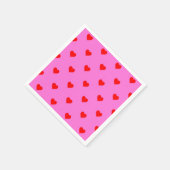 Lila Red Niedlich Simple Heart Pattern Serviette (Ecke)