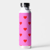 Lila Red Niedlich Simple Heart Pattern Trinkflasche (Links)