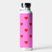 Lila Red Niedlich Simple Heart Pattern Trinkflasche (Rechts)