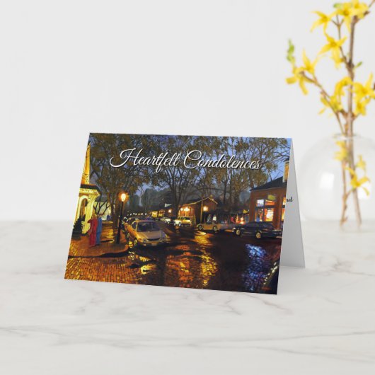 Lila Red Orange Memorial Irish Sessing Beileid Karte (Gelbe Blume)