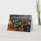 Lila Red Orange Memorial Irish Sessing Beileid Karte (Vorderseite)