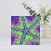 Lila Reef Starfish Einladung (Stehend Vorderseite)