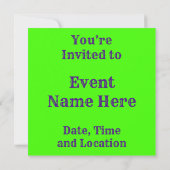 Lila Reef Starfish Einladung (Rückseite)