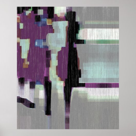 "Lila Regen" digitale Kunst Poster (Vorne)
