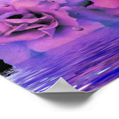 Lila Regen - Drucken, Werteplakatpapier Poster (Ecke)