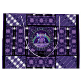 Lila Regen Fairy Große Geschenktasche Geschenktüte (Rückseite)