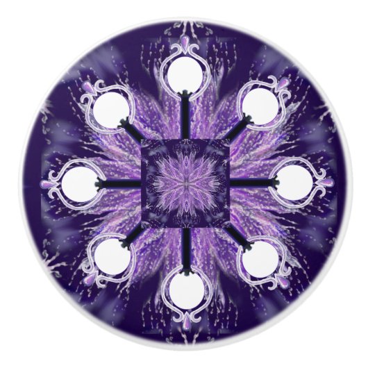 Lila Regen Fairy Keramik Knob Keramikknauf (Vorderseite)