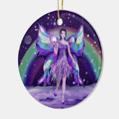 Lila Regen Fairy Keramik Ornament (Links)