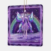 Lila Regen Fairy Keramikornament (Links)