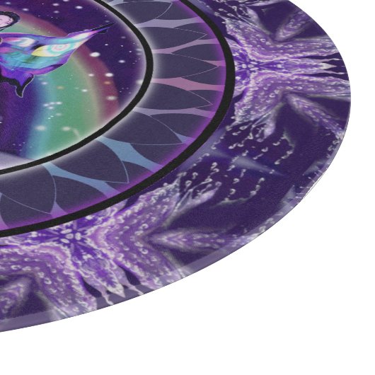 Lila Regen Fairy Schneidebrett (Ecke)