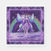 Lila Regen Fairy Serviette (Vorderseite)