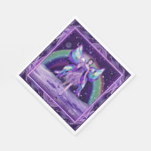 Lila Regen Fairy Serviette (Ecke)