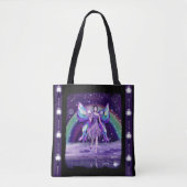 Lila Regen Fairy Tote Tag Tasche (Vorderseite)