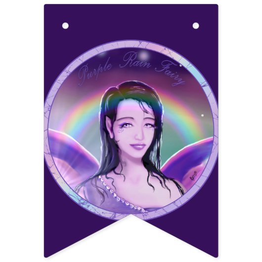 Lila Regen Fairy Wimpelkette (Zweite Fahne)