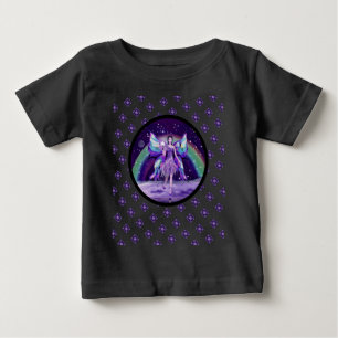 Lila-Regen-Feenkombination Baby T-shirt