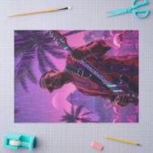 Lila Regen verzaubert Flamingos Rockstar Seidenpapier (Basteln)