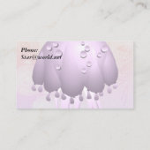 Lila Regen Visitenkarte (Rückseite)