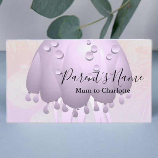 Lila Regen Visitenkarte