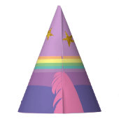Lila Regenbogen Einhornfackel Kostümhut Party Partyhütchen (Rückseite)