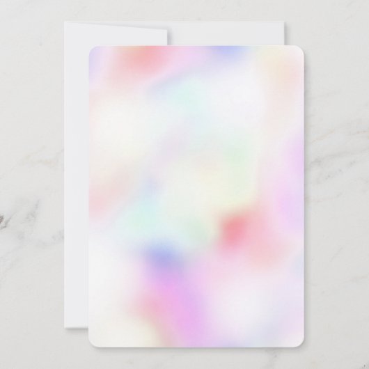 Lila Regenbogen Einladung (Rückseite)