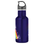 Lila Regenbogen genannt Freiheitskinder Edelstahlflasche (Rückseite)