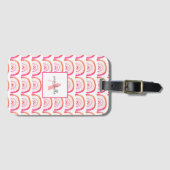 Lila Regenbogen-Monogramm-Initiale Gepäckanhänger (Vorderseite (Horizontal))