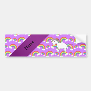 Lila Regenbogen personalisierten Namensregenbogen Autoaufkleber