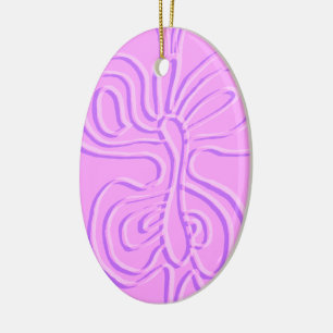 Lila "Regenbogen"-Schmetterling Keramikornament