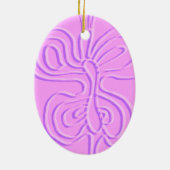 Lila "Regenbogen"-Schmetterling Keramikornament (Hinten)