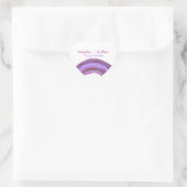 Lila Regenbogen Valentinsticker Herz-Aufkleber (Tasche)