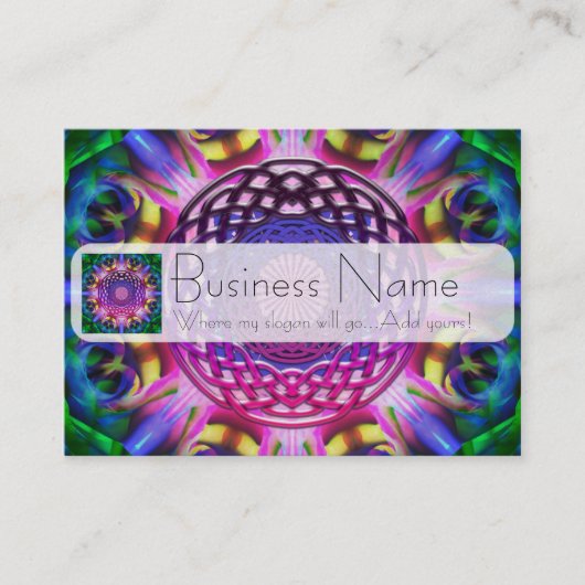 Lila Regenbogenceltic-Knoten Visitenkarte (Vorderseite)