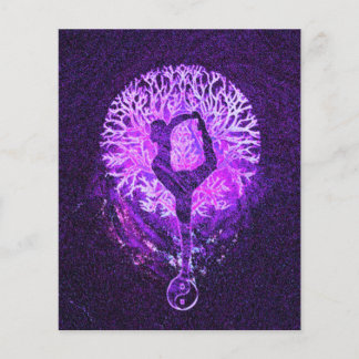 Lila Regenbogenenergie Yin Yang Yoga Flyer