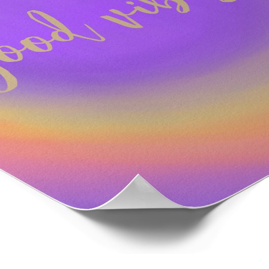 Lila Regenbogenfarben Poster (Ecke)