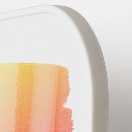 Lila Regenbogenfarbenmonogramm Pickleball Schläger (Linke Seite)