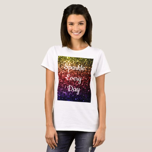 Lila Regenbogengelb T-Shirt (Vorne ganz)