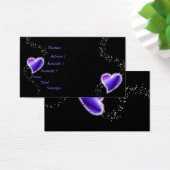 lila Regenbogenherz mit Sternen auf schwarz (Schreibtisch)