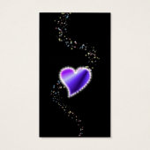 lila Regenbogenherz mit Sternen auf schwarz (Rückseite)