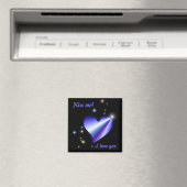 Lila Regenbogenherz mit Sternen Magnet (In Situ (Geschirrspüler))