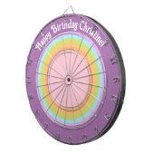 Lila Regenbogenkreise Spaß Gefälle benutzerdefinie Dartscheibe (Vorderseite rechts)