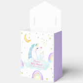 Lila Regenbogenmoon Star Unicorn Kinderdusche Geschenkschachtel (Offen)