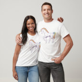 Lila RegenbogenUnicorn T-Shirt (Unisex)