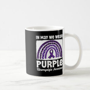 Lila Regenbogenunterstützung Fibro Kriegerfibromya Kaffeetasse