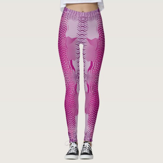 Lila Regenfälle Leggings (Vorderseite)