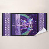 Lila Regenfee Badehandtuch (Badehandtuch)