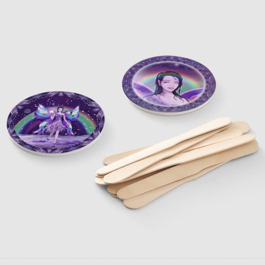 Lila Regenfee Fächer (Non-assembled)