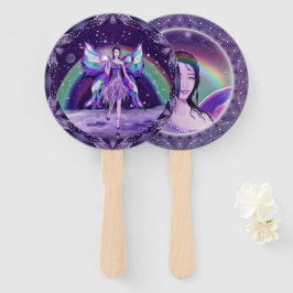 Lila Regenfee Fächer