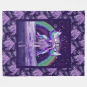 Lila Regenfee Fleecedecke (Vorderseite (Horizontal))
