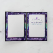 Lila Regenfee Geburtstagskarte Karte (Innenseite)