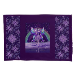 Lila Regenfee Kissenbezug