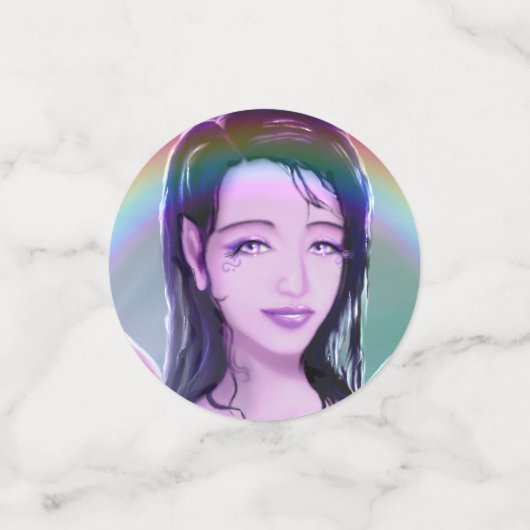 Lila Regenfee Konfetti (Klein Vorderseite)